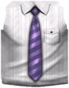 White Shirt Purple Tie